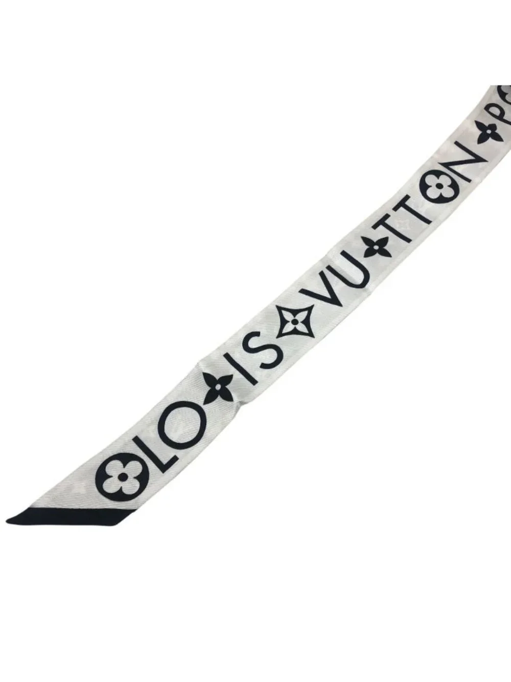 Louis Vuitton Scarf Bandeau BB Monogram Infinity Silk Black White